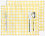Goldea teflonbevonatú reggeliző alátét - sárga kockás - 2db 30 x 40 cm