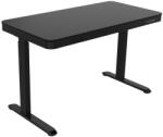Home office asztal AKCIÓ! Elektromosan állítható magasságú Okosasztal, 73-118 cm, 4 memóriás, fiókos, USB-A, USB-C, FEKETE színben