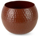  Fém virágtartó edény domború felszínnel Barna 20x20x20 cm (407830)