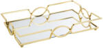  Leta2 tükrös dísztálca art deco peremmel Arany 26x38x6 cm (392274)