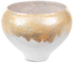  Iris üveg tál Fehér/arany 23x23x18 cm (408340)