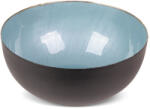  Dora fém dísztál Fekete/türkiz 20x20x9 cm (408301)