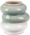 Liana kerámia váza Krémszín/menta 19x18x19 cm (402007)