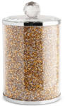  Ventosa 03 tárolóedény kristályokkal Arany/ezüst 10x10x17 cm (403212)