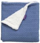 Clevamama Paturica Lux Sherpa pentru bebelusi 75 x 100 cm blue Clevamama 3483 (clvm_3483) Saltea bebelusi