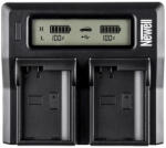 Newell DC-LCD dupla töltő NP-T125 akkumulátorokhoz (NL0047) - 220volt
