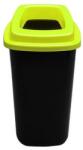 Plafor Sort szelektív hulladékgyűjtő, szemetes 45L fekete/zöld (PL680-02)
