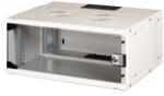 ASSMANN SOHO PRO 19" 4U 240x540x400mm üvegajtós szürke fali rack szekrény (DN-49200)