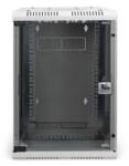 ASSMANN 10"/19" 5/10U Kombinált 350/483mm mély üvegajtós szürke fali rack szekrény (DN-1019)