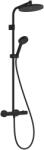 Hansgrohe Activera S Showerpipe EcoSmart+ 240 Ecostat Fine Varia termosztátos zuhanyrendszer, matt fekete 28083670 (28083670)