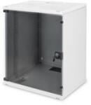 ASSMANN 19" 12U 595x540x400mm lapraszerelt üvegajtós szürke fali rack szekrény (DN-19 12-U-S-1)