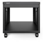 ASSMANN DN-48000 19" 8U 420x507x460mm lapraszerelt fekete hálózati szekrény kerekekkel (DN-48000)