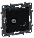 Legrand NiloéStep TV (F) +RJ45 UTP fekete csavaros LEGRAND - 863577 (863577)