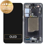 Samsung Galaxy S25 - LCD Kijelző + Érintőüveg + Keret (Blueblack) - GH82-36329E Genuine Service Pack