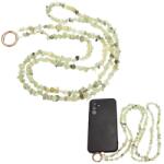  Breloc Telefon Prehnit Chips 122 cm - Liniste Interioara si Vibratie Inalta - cu Agatator Metalic