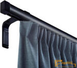  (6 szín 16 méret) Motivo kétsoros függöny karnis szett(3méter). Függönytartó karnis, rövid oldalfali szereléssel - 11 Fekete