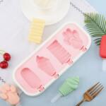  Jégkrém Készítő Szilikon Forma Műanyag Kerettel és Fedéllel - bakingpet