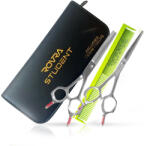 Rovra Set Foarfece - ROVRA - Student Series - 5.5 Inch cu Pieptene Verde si Clipsuri