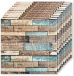 Tapetoo Home Decor 50 x 3D tapétalap készlet Tapetoo Home Decor®, kék kő, 70 x 77 cm, 2, 5 mm, 26, 5 négyzetméter (set-50xTapet-3D-Cod-61-Piatra-)