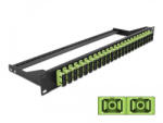 Delock 19 száloptikás csatlakozó panel 24 portos SC Duplex citromzöld