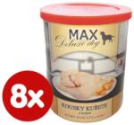 FALCO Max deluxe konzerv kutyáknak csirkedarabokkal és sárgarépával 8x800 g