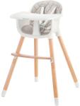 KinderKraft - Gyermek étkezőszék 2v1 SIENNA bükkfa/szürke KKKSIENGRY0000 (AG0792)