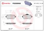 BREMBO fékbetétkészlet, tárcsafék BREMBO P50099NX (P50099NX)