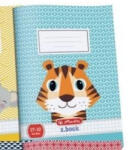 Herlitz kockás füzet, Cute Animals - Tigris, A5/27-32 (1 db) (H_2025_012)