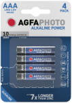 AgfaPhoto Alkáli mikro elem AAA B4, 4 db (APAAAA)