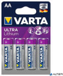 VARTA Elem, AA ceruza, 4 db, lítium, VARTA "Ultra Lithium (6106301404) - alter