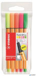 STABILO Tűfilc készlet, 0, 4 mm, STABILO 'Point 88 Mini Neon', 5 különböző szín (68805-1)