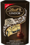 Lindt lindor dark 70% barna lnpr1207 (lágyan olvadó csokoládé töltelékkel töltött étcsokoládé praliné) 200g