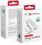 Forcell F-ENERGY TFK-TC-1099 utazó töltő kábellel (Usb A-Usb C) 18W fehér