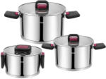 Zass Gourmet Set de Gatit Zass Gourmet ZG-SCS 04 din Inox cu Capac 6 Piese Argintiu (ZG-SCS 04)