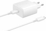 Samsung Hálózati USB-C Töltő + USB-C Kábel - Fehér, 45W