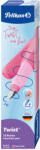 Pelikan Stilou Twist Pelikan 826495, penita F, grip economic, ambidextru, Berry pink (826495)