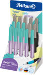 Pelikan Stilou twist color blocking, penita m, grip ergonomic, ambidextru, 1 rezerva mare inclusa, prezentare pe display 15 buc (607612)