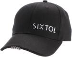 SIXTOL B-CAP Baseballsapka LED világítással, 25 lm, tölthető, USB, univerzális méret, fekete (SX5030)