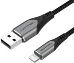 Vention Lightning MFi to USB 2.0 Braided Cable (C89) 2m Gray Aluminum Alloy Type (LABHH)