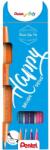 Pentel Brush Sign Pen SES15-4Col/Happy - 4 db szett (SES15-4COL)