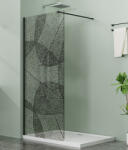 Niagara Wellness LETTI black walk-in zuhanyfal mintával, 120 cm NWWI-LETTB120 (NWWI-LETTB120)