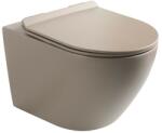 Rune Set vas WC suspendat Rune Ivaldi bej-cappuccino finisaj mat cu capac slim (SOME-A-MP-INTE-CAP-TW-1401)