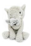 Les Ptipotos Elefant de pluș Dimoitou gri - mamă cu pui (SL72804)