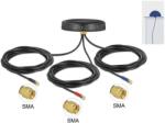 Delock Többszárú LTE UMTS GSM GNSS antenna 3 db. SMA apa mindenirányú tető csatlakozással, kültéri f (12717)