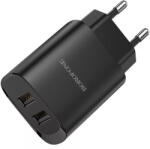 BOROFONE BN2 hálózati töltő adapter - 2xUSB 2.1A, - fekete