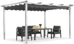 Garden Point Barbados terasz pergola 3x4 m Garden Point fehér-antracit (GAP1341)