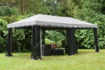 Garden Point Szürke kerti pavilon szúnyoghálóval Valencia 4x6m Garden Point (GAP1125)