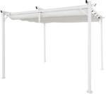 Garden Point Fehér La Palma 3x3m-es terasz pergola Garden Point függönyökkel (GAP1284)