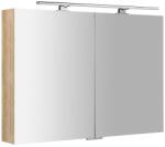 SAPHO MIRRÓ tükrösszekrény LED világítással, 100x70x16cm, alabama tölgy (MC100-0022) (MC100-0022)