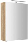 SAPHO RIWA tükrösszekrény LED világítással, 50x70x17cm, Alabama tölgy (RIW050-0022) (RIW050-0022)
